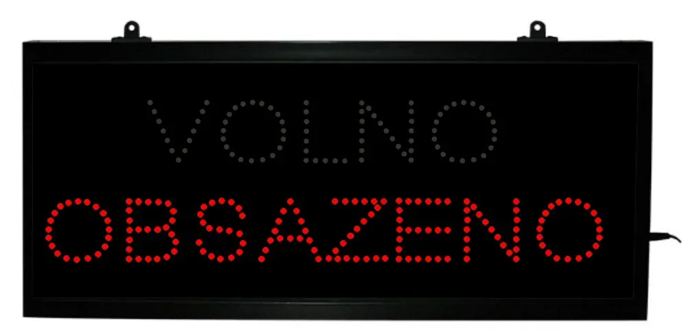 Info panel - VOLNO OBSAZENO 900x400x40mm