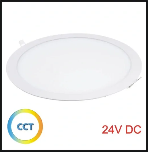 LED panel 24V 24W CCT, R300mm - vestavný