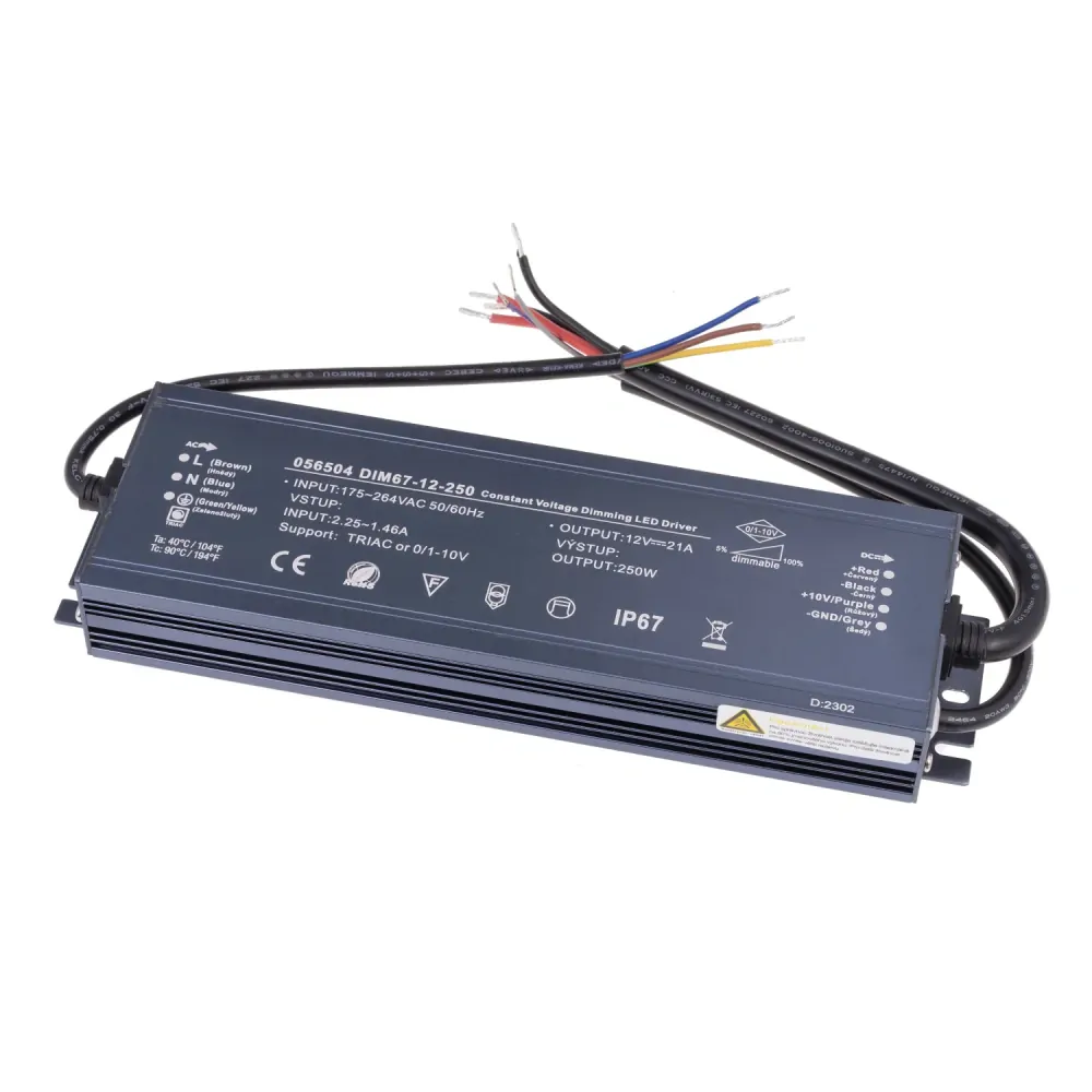 Stmívatelný napěťový zdroj DIM67 12V 250W