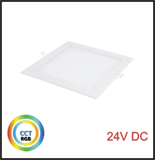 LED PANEL 24V, 18W, RGBCCT,174x174mm - vestavný, WHITE