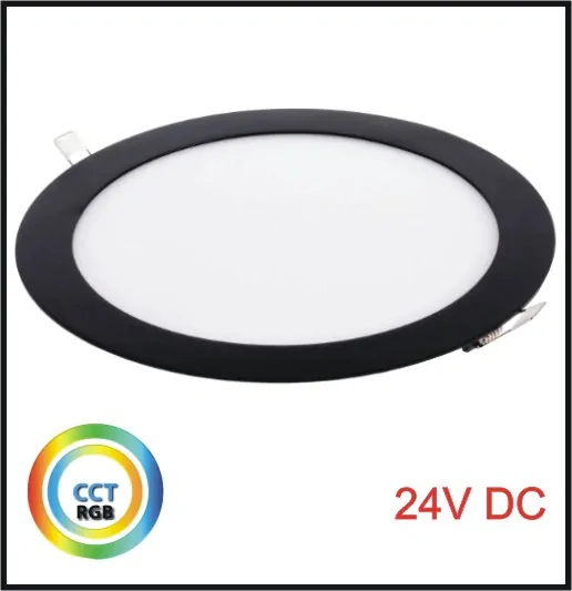LED PANEL 24V, 36W, RGBCCT,R300mm- vestavný, BLACK