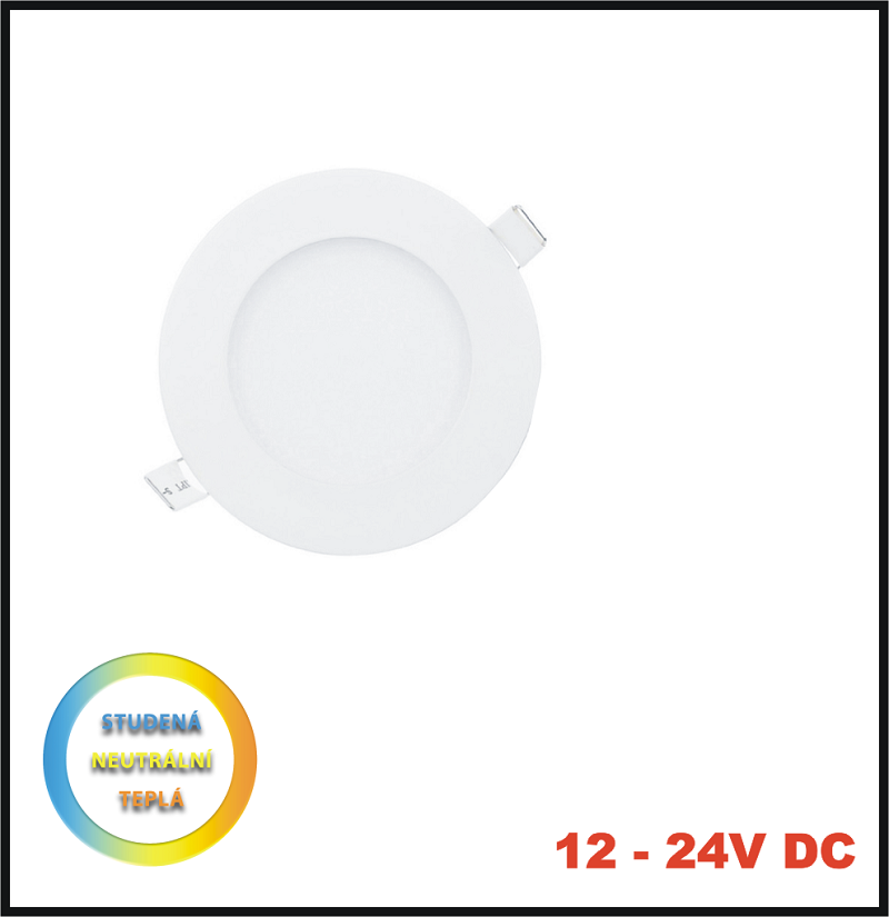 LED PANEL 6W / 12-24V DC - vestavný