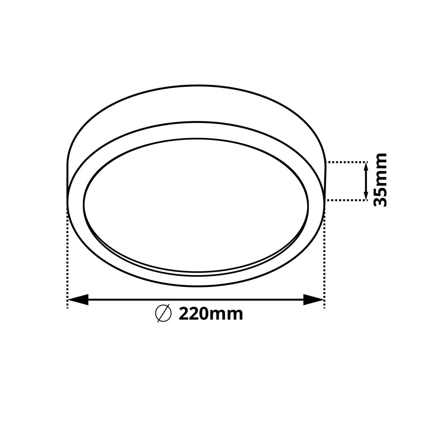 LED PANEL 18W / R220mm- přisazený- černý