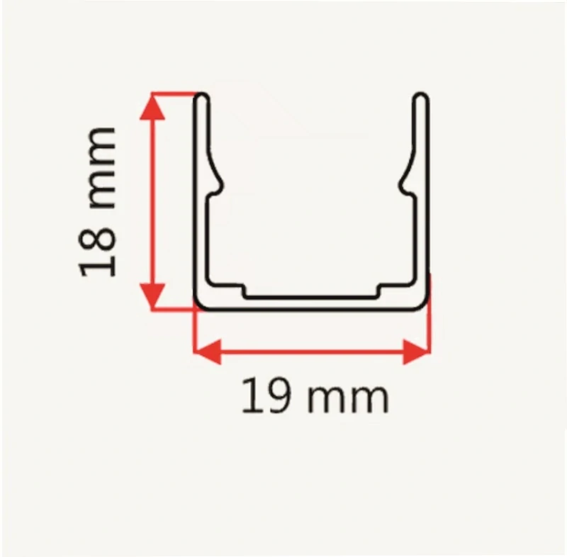 Profil pro- LED NEON 16x16 mm 1m