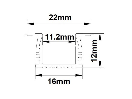LED profil - CONTI PDS4-K anodizovaný