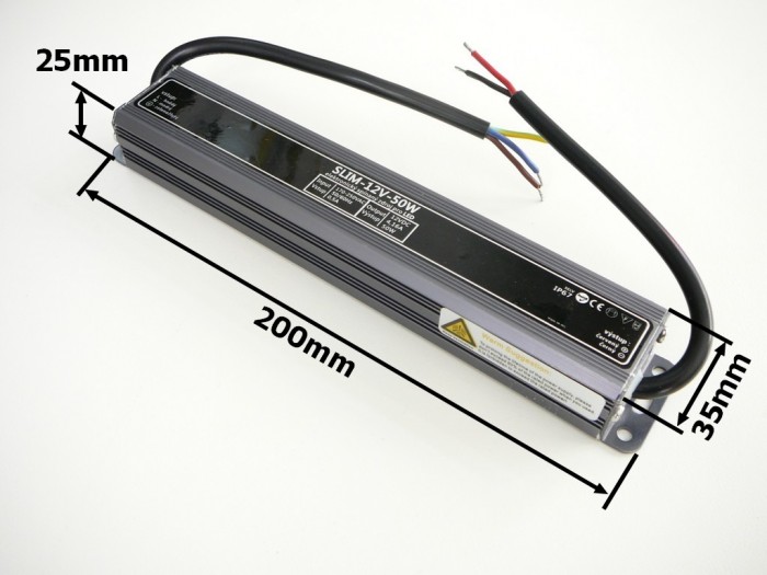 NAPÁJECÍ ZDROJ 4,2A, 50W voděodolný slim