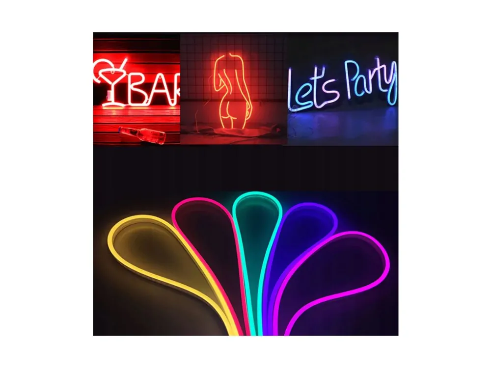 LED pásek 12V vodotěsný 1m NEON- denní bílá