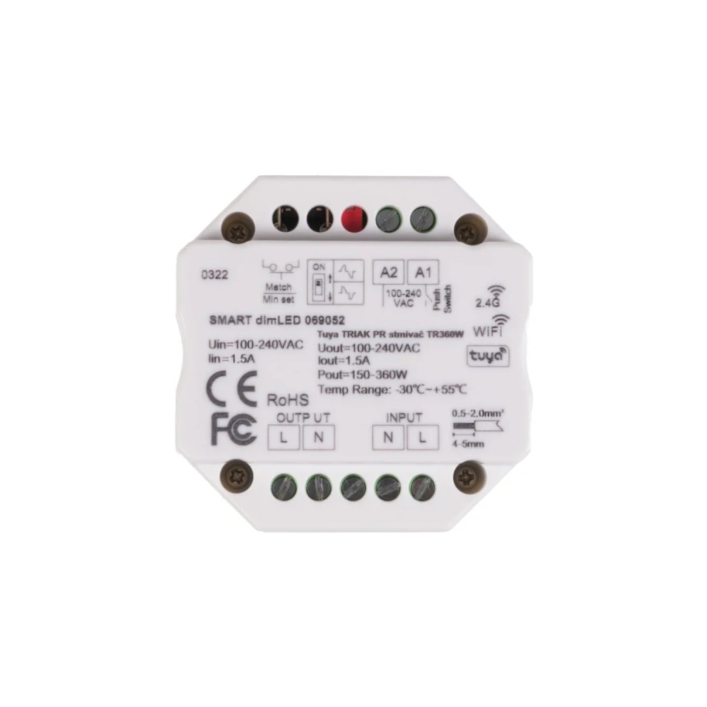 SMART stmívač dimLED Tuya TRIAK 