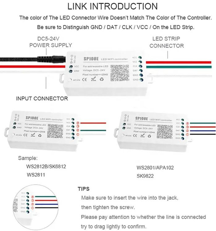 Wifi ovladač pro digitální LED pásek RGB