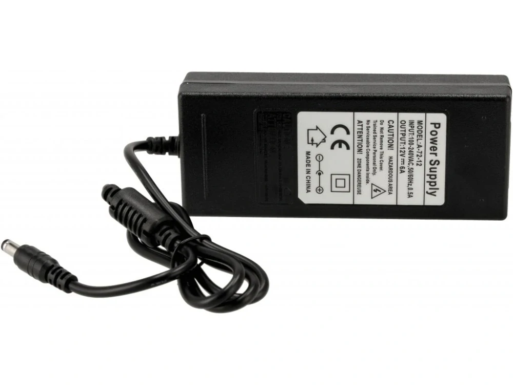 NAPÁJECÍ ZDROJ PRO LED PÁSKY 6A, 12V/ 72W zásuvkový