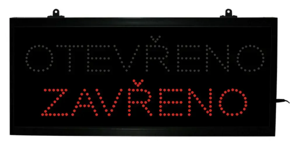 Info panel OTEVŘENO ZAVŘENO 900x400x40mm