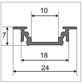 LED PROFIL CONTI-15- černý elox