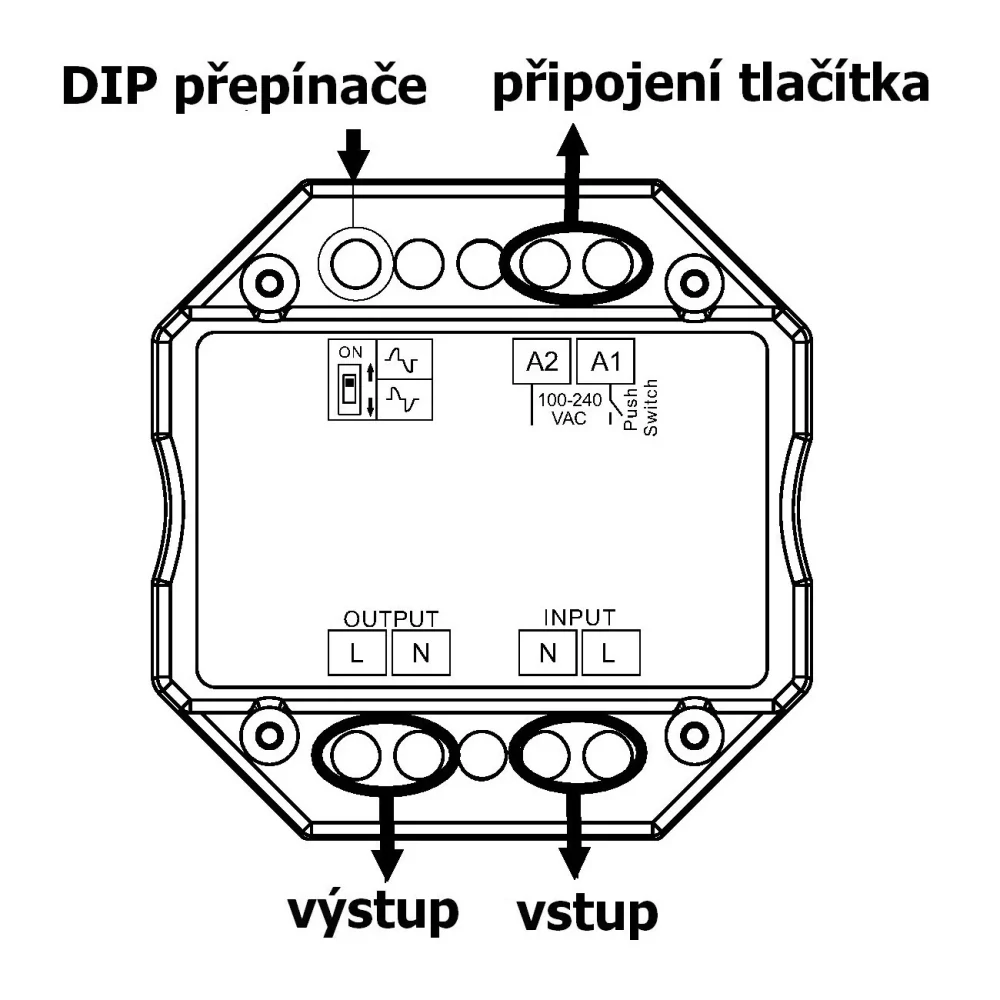 SMART stmívač dimLED Tuya TRIAK 