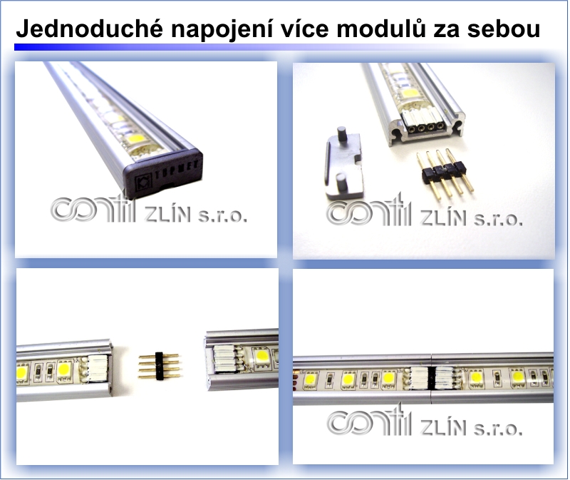 LED dotykové svítidlo se stmíváním-dvouřadé 100cm, 28,8W