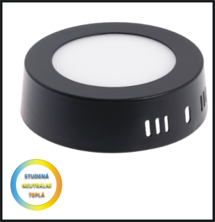 LED PANEL 24W / R2300mm- přisazený- černý