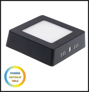 LED PANEL 24W /300x300mm- přisazený- černý