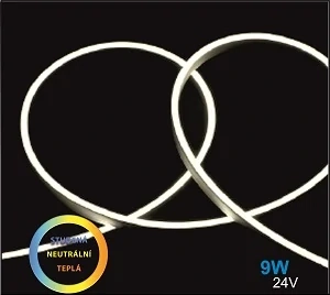 LED NEON 24V,9W, 3x6mm,CW/DW/WW, VODĚODOLNÝ