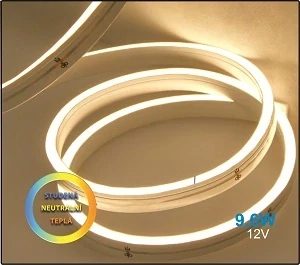 LED NEON 12V,9,6W, 4x8mm,CW/DW/WW, VODĚODOLNÝ